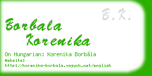 borbala korenika business card